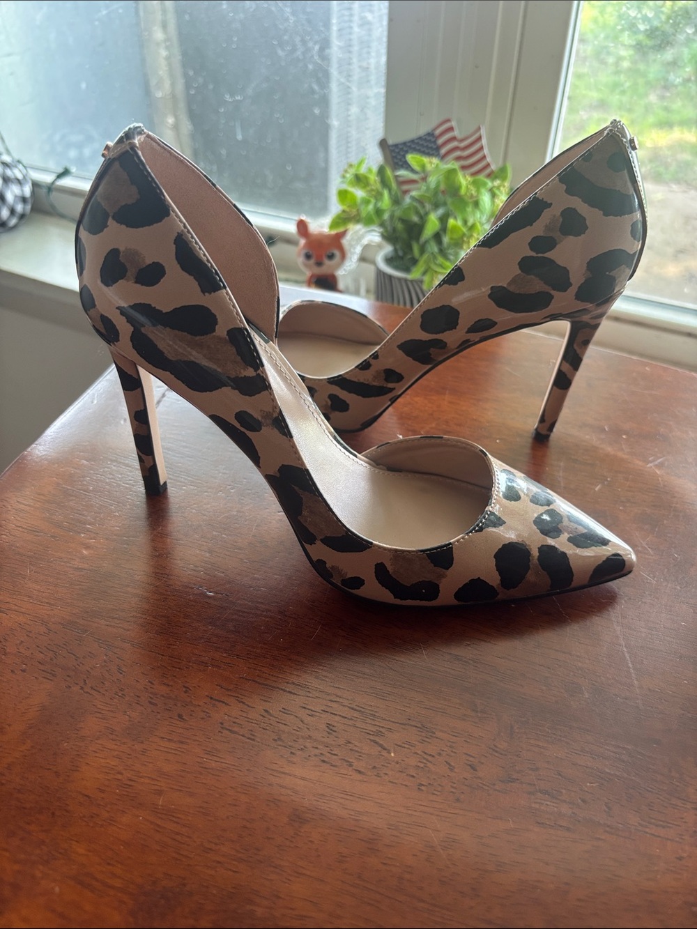 BCBGeneration Leopard Print Pointed-Toe Stiletto Heels - Tan/Black
